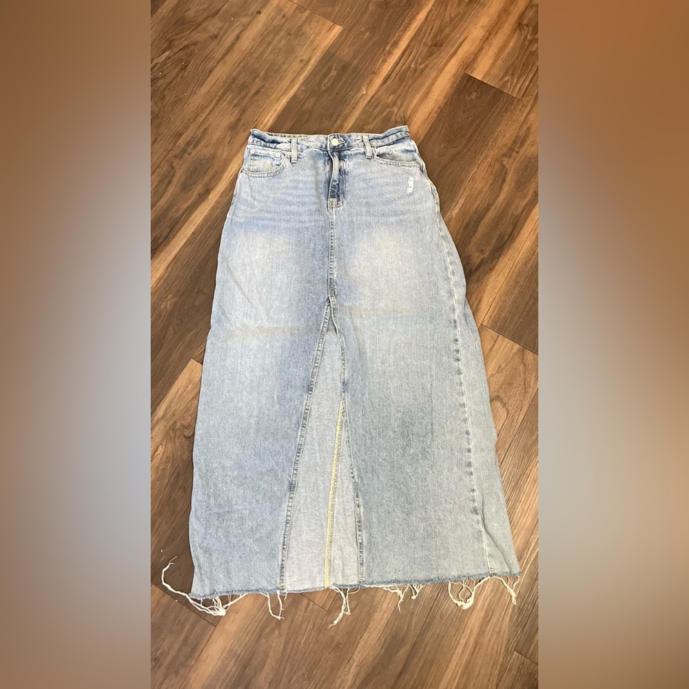 RSQ Denim Maxi Skirt Light Wash Women’s- Classic Denim